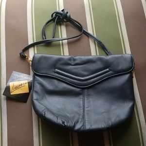 NWT Navy leather vintage purse